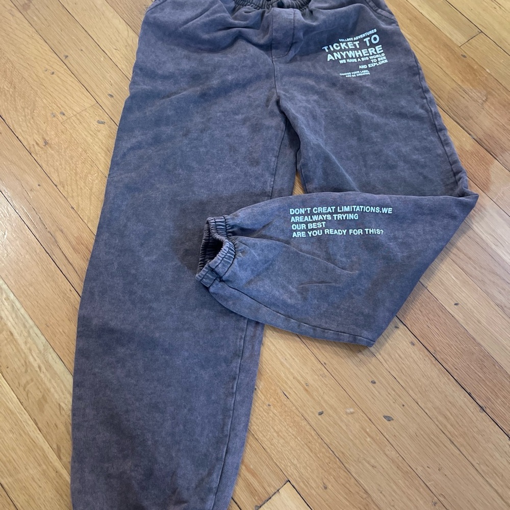 Zara Boys Ticket To Anywhere Boys Joggers Sweatpants 11-12